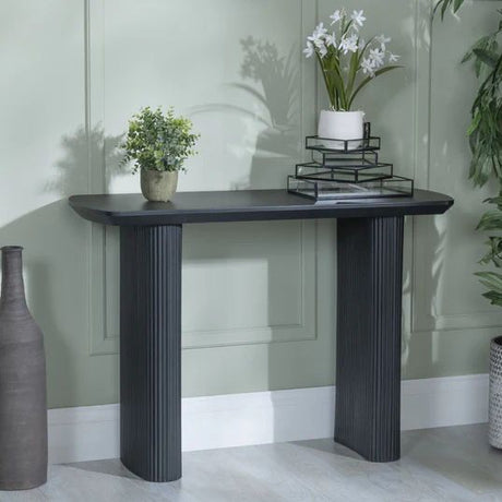 Emilia Fluted Pedestal Console Table