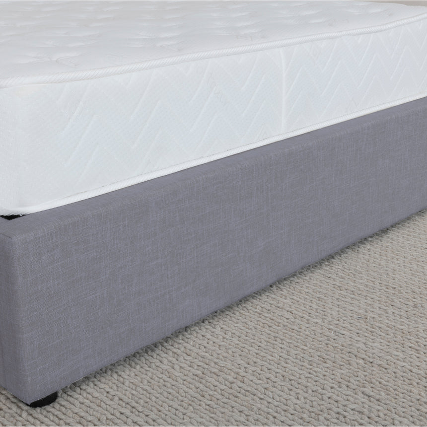 Conley Light Grey Fabric Ottoman Storage Bed