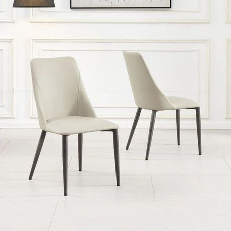 Set of 2 Veneta Faux Leather Dining Chair