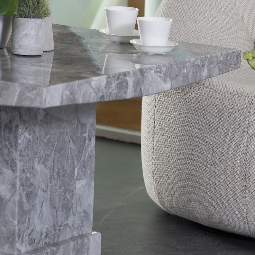 Ruvo Square Grey Marble Coffee Table