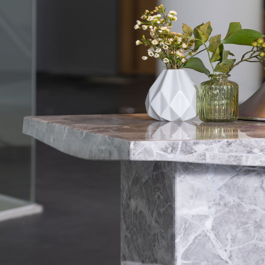 Ruvo Grey Marble Lamp Table