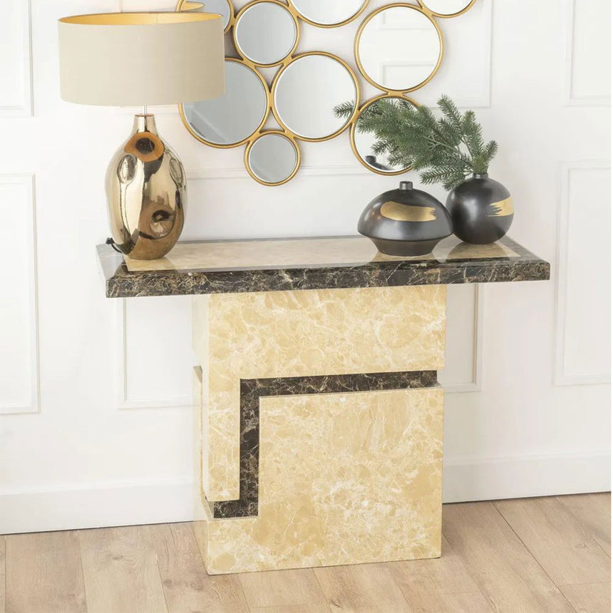 Taranto Cream Marble Console Table