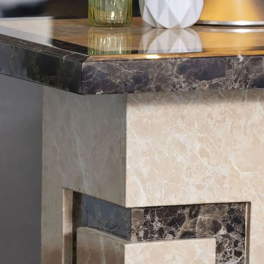 Taranto Cream Marble Side Table