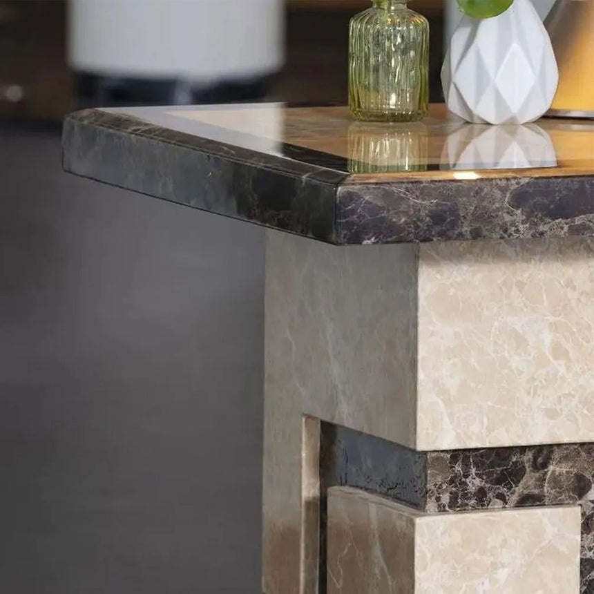 Taranto Cream Marble Side Table