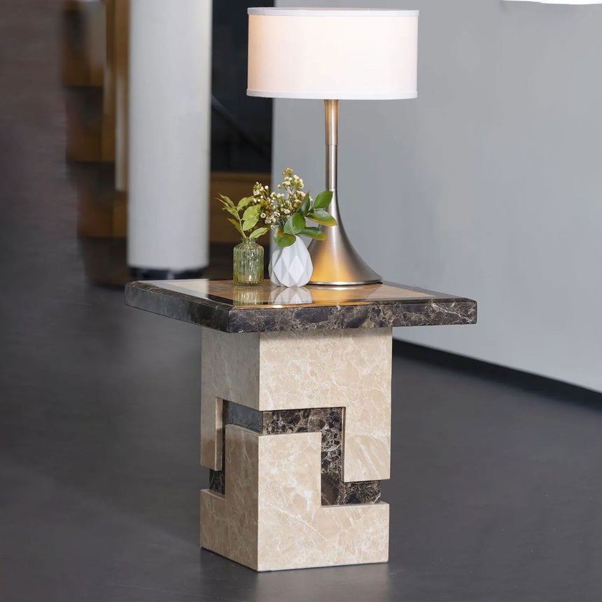 Taranto Cream Marble Side Table