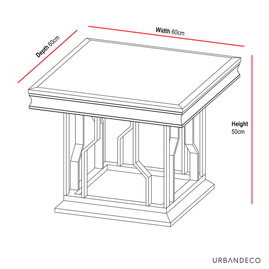 Sardinia Grey Marble and Chrome Side Table