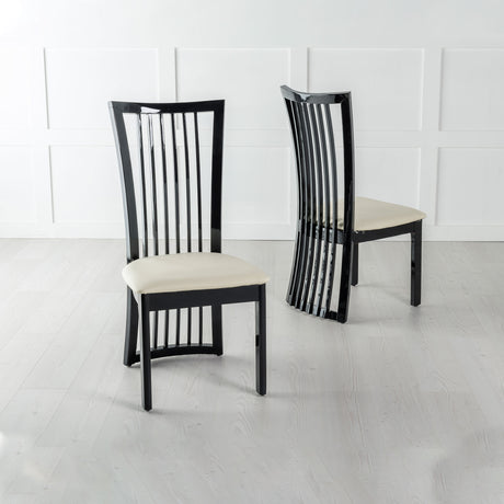 Set of 2 Abruzzo Slatted Back Dining Chair