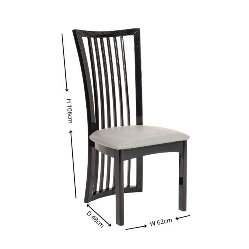 Set of 2 Abruzzo Slatted Back Dining Chair