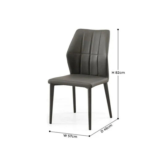 Set of 2 Adria Faux Leather Dining Chair