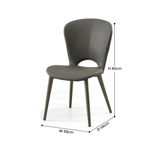 Set of 2 Alto Faux Leather Dining Chair