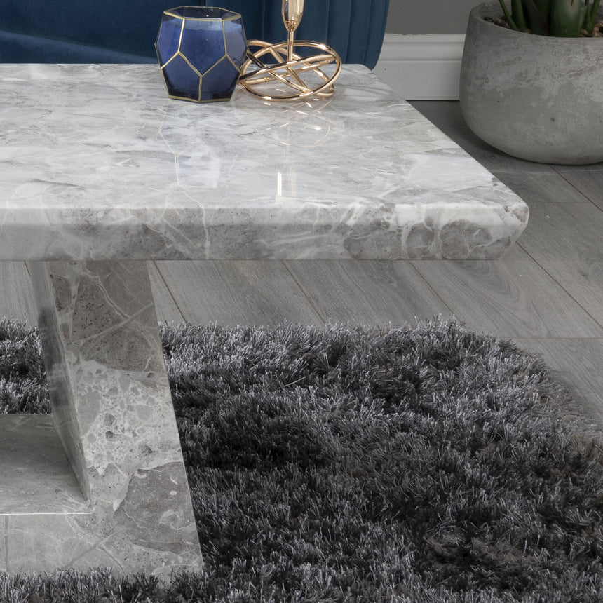 Loreto Grey Marble Coffee Table